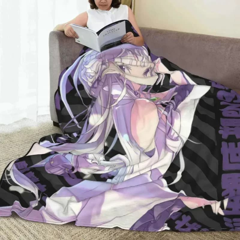 Rezero l'emilia inizia la vita In un altro mondo coperta di flanella fantastiche coperte per divano biancheria da letto Lounge 200x150cm copriletto