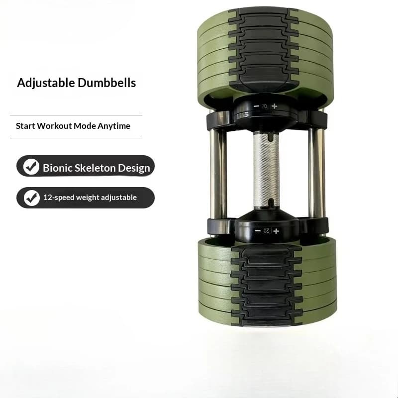 Adjustable Dumbbells 20kg Barbell Detachable Heavy Duty Commercial Plate-Change Electroplated Dumbbell Set