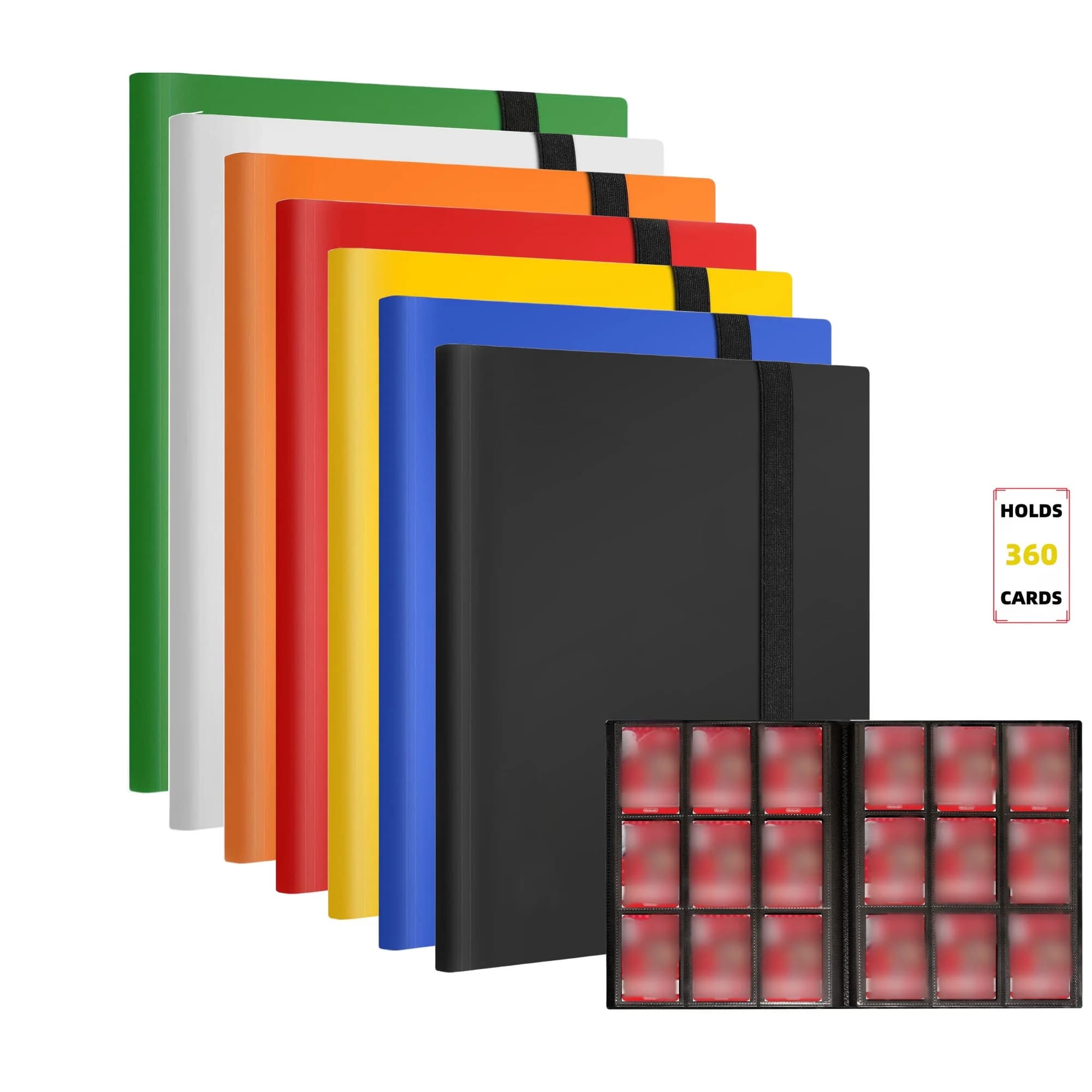 9-pocket collectable card album folder - Pocket collector with 360° side loading for playing cards and sports cards