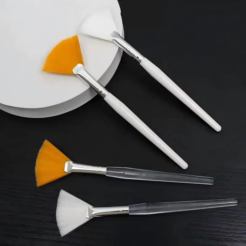 1/5/10/30 Pcs Beauty Facial Mask Brush Plastic Makeup Brush Soft Hair Brush Mud Film Beauty Tools Fan-shaped Fruit Acid Brush///