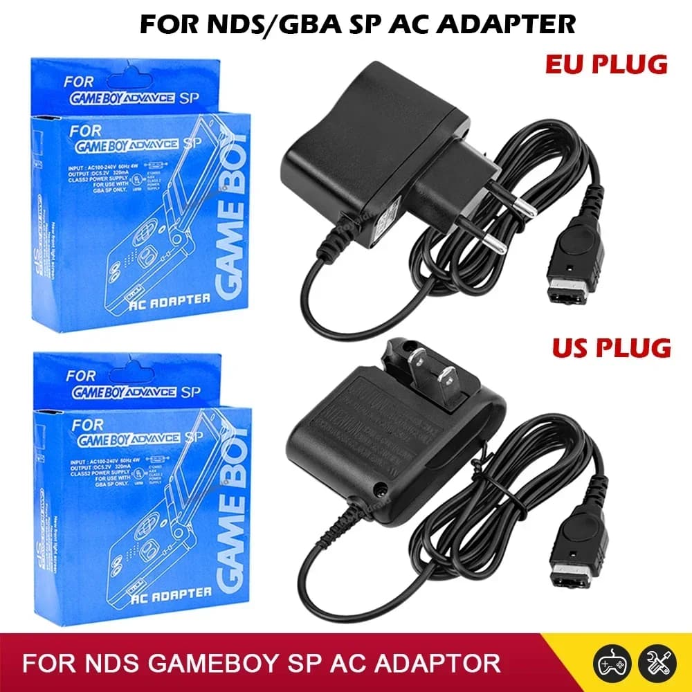 EU US Plug Home Wall Travel Charger AC Adapter For DS NDS/GBA SP Gameboy Advance SP Wall Charger For GBA SP Power Supply