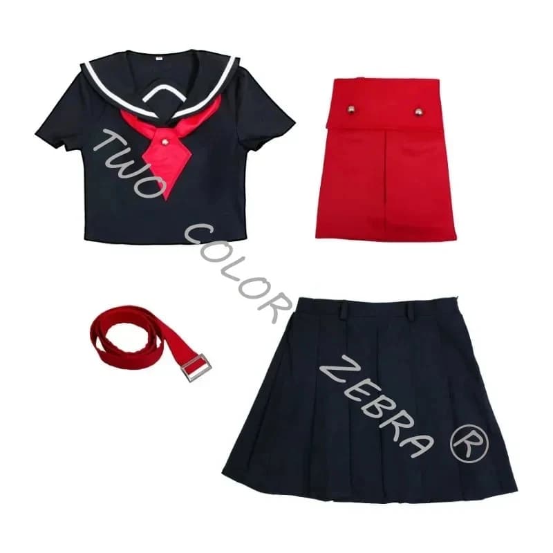 A;3\v,7'd/Akame Ga Kill! Costume and Bag Anime Jaegers Kurome's Cosplay Costume Rock Cosplayer Wig.3;v'6\b/