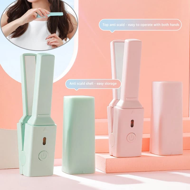 1PC portable mini cute USB stick for smooth hair plate dorm small power stick soft fringe smooth hair curling