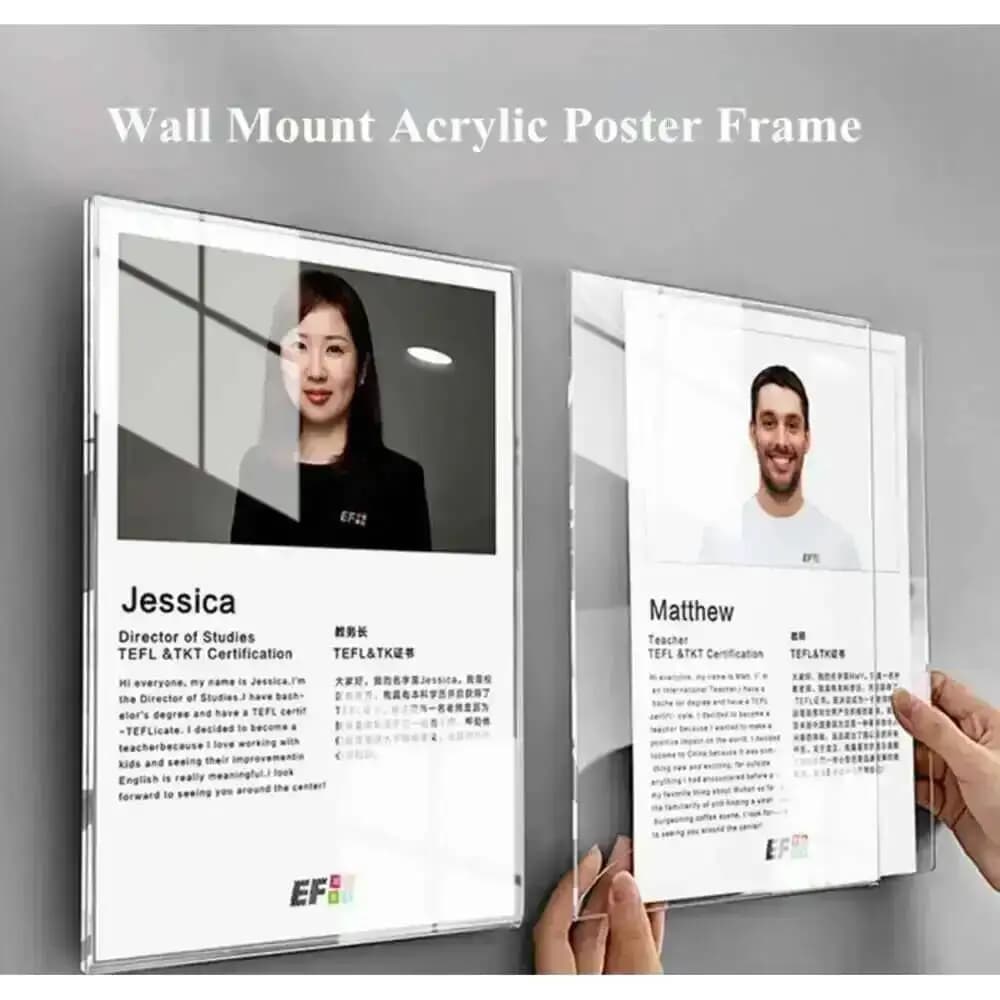 A5 150x210mm Wall stick Plastic image Photo poster Advertising frame Acrylic menu Card holder