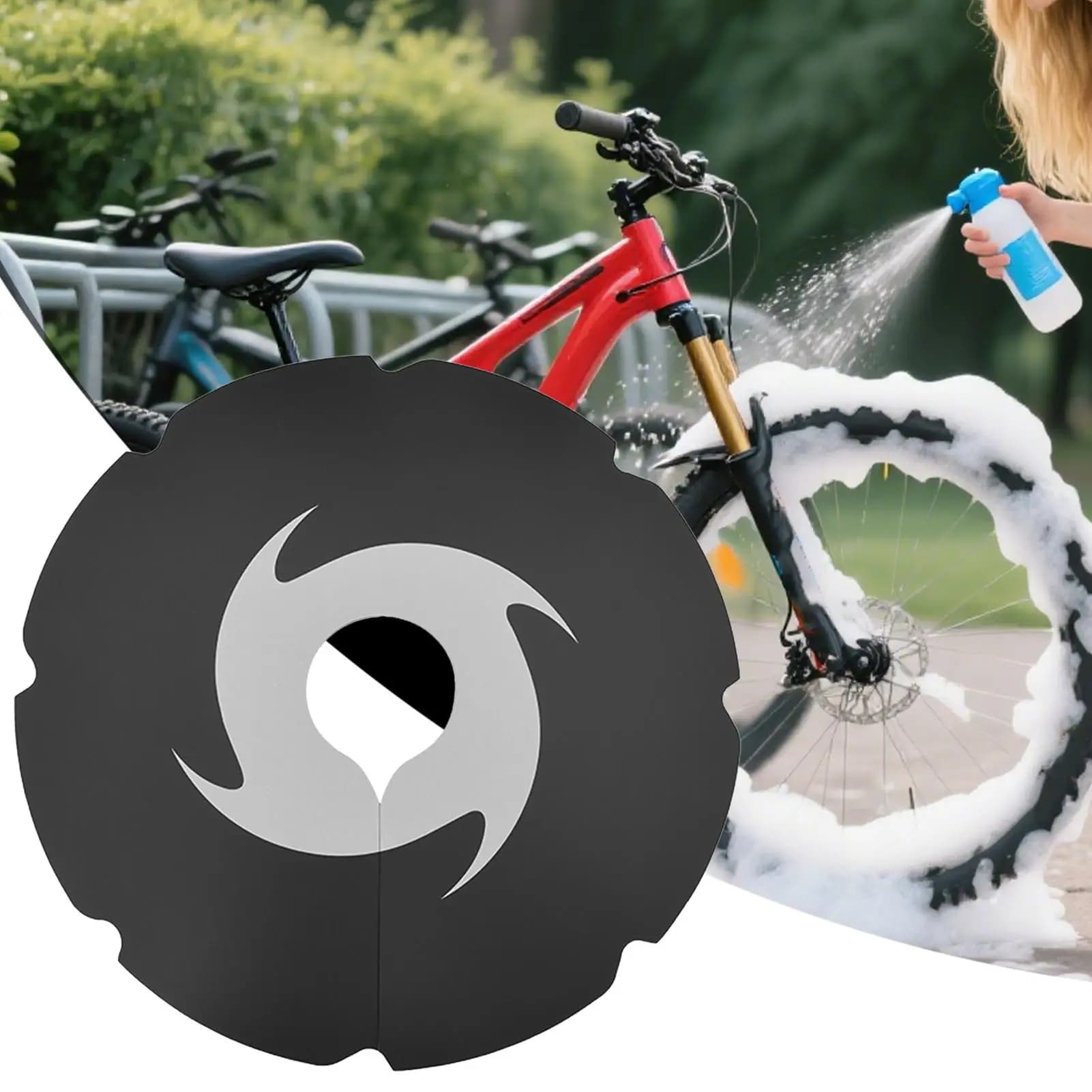 Protezione per Freno a Disco Bici, Tampone Protettivo Anti-Macchia Olio, Scudo Antirumore, Accessorio Professionale per Telaio