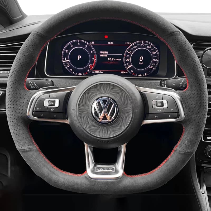 Black suede car cover hand stitched DIY for Volkswagen VW Golf 7 GTI Golf R MK7 VW Polo GTI Scirocco 2015 2016