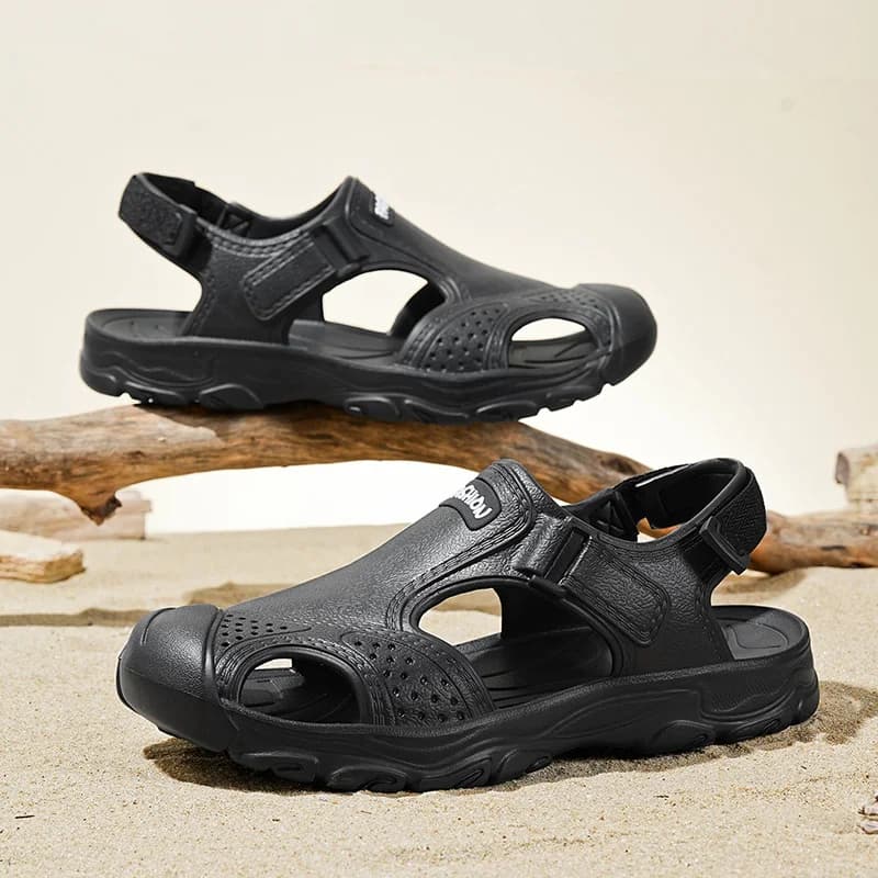 Sandali e Ciabatte da Uomo Casual da Esterno con Punta Chiusa, Stile Popolare