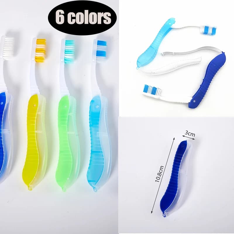 1pc portatile monouso pieghevole da viaggio campeggio spazzolino da denti strumenti per la pulizia orale dei denti