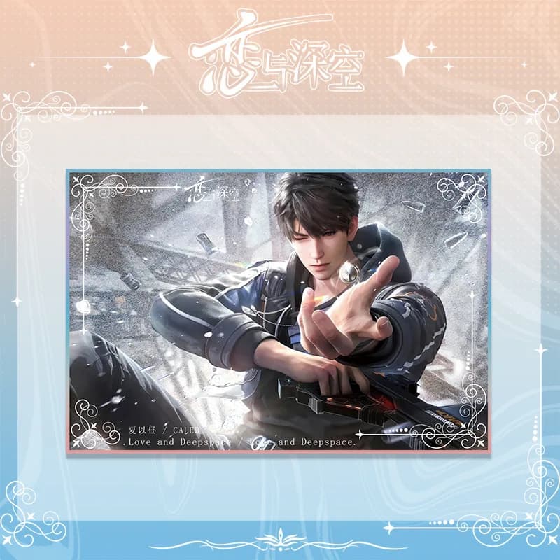 Gioco Love and Deepspace Caleb Cards Tock Xia Yizhou Figura Stand Card Ornamenti e decorazioni per il desktop