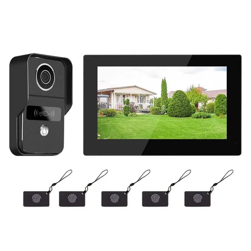 Videocitofono Wi-Fi 1080P con Sistema Intercom e App Tuya Smart Life, Monitor Touch per Sicurezza Domestica, Spina EU