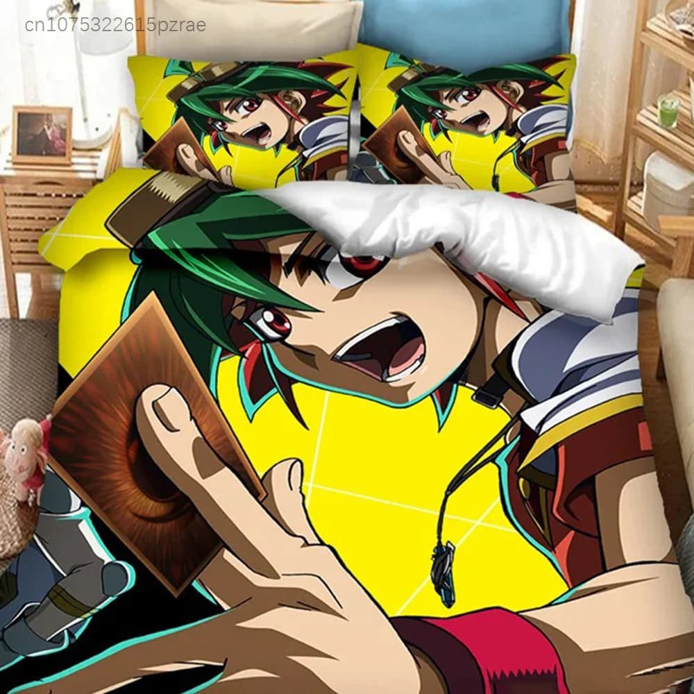 Anime Yu Gi Oh Duel Yugi Bedding Set 3D Printed Suitable For Bedroom Duvet Cover Set With Pillowcases Kids Home Textile