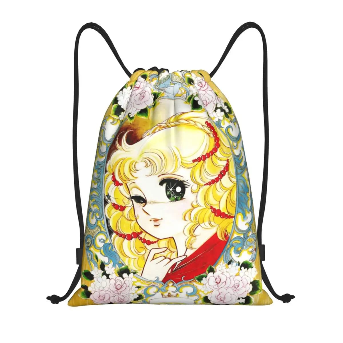 Candy Candy Manga Zaino con coulisse Borsa sportiva da palestra Sackpack String Bag per ciclismo
