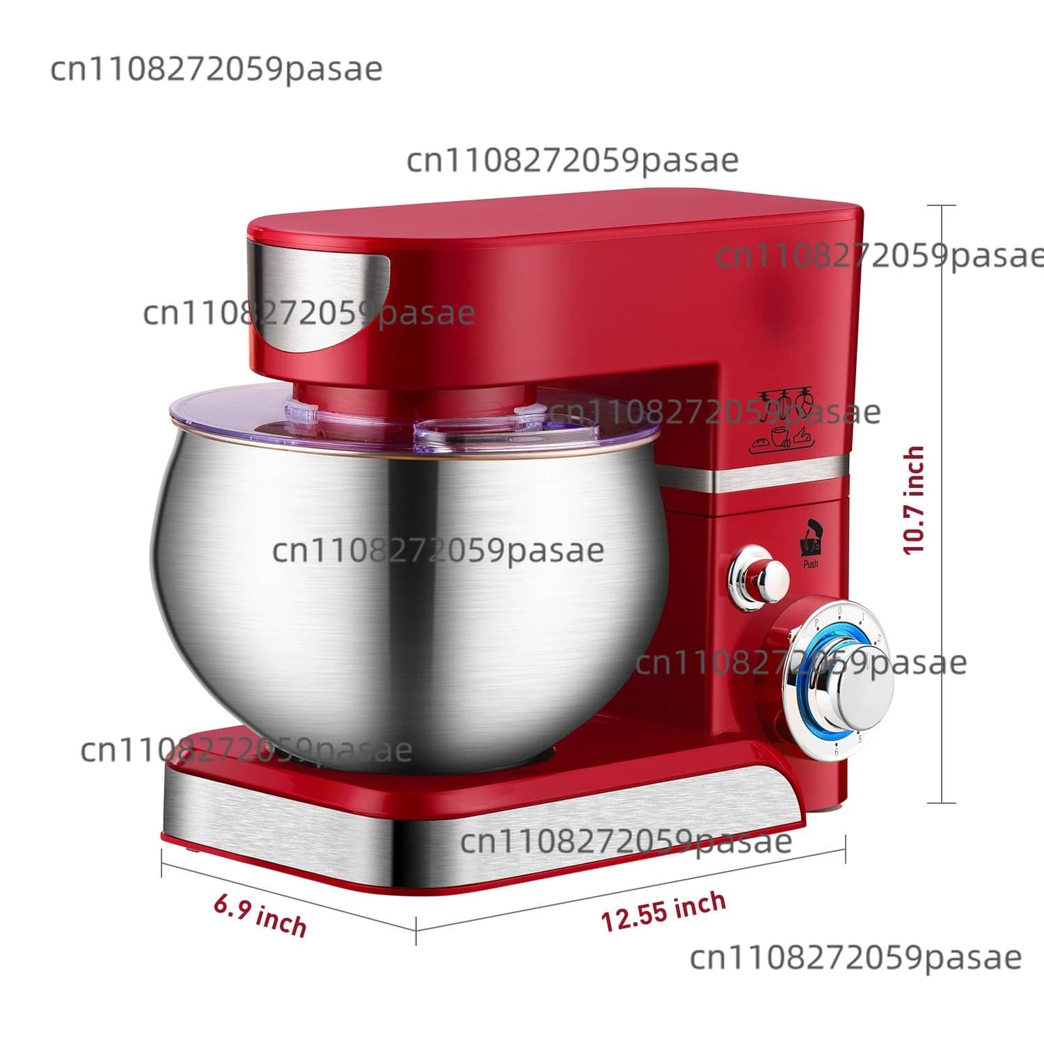 SC-205A Impastatrice Multifunzione da Cucina, Robot da Cucina Elettrico per Impastare Pane e Preparare Alimenti, Frullatore per Cucinare e Cuocere