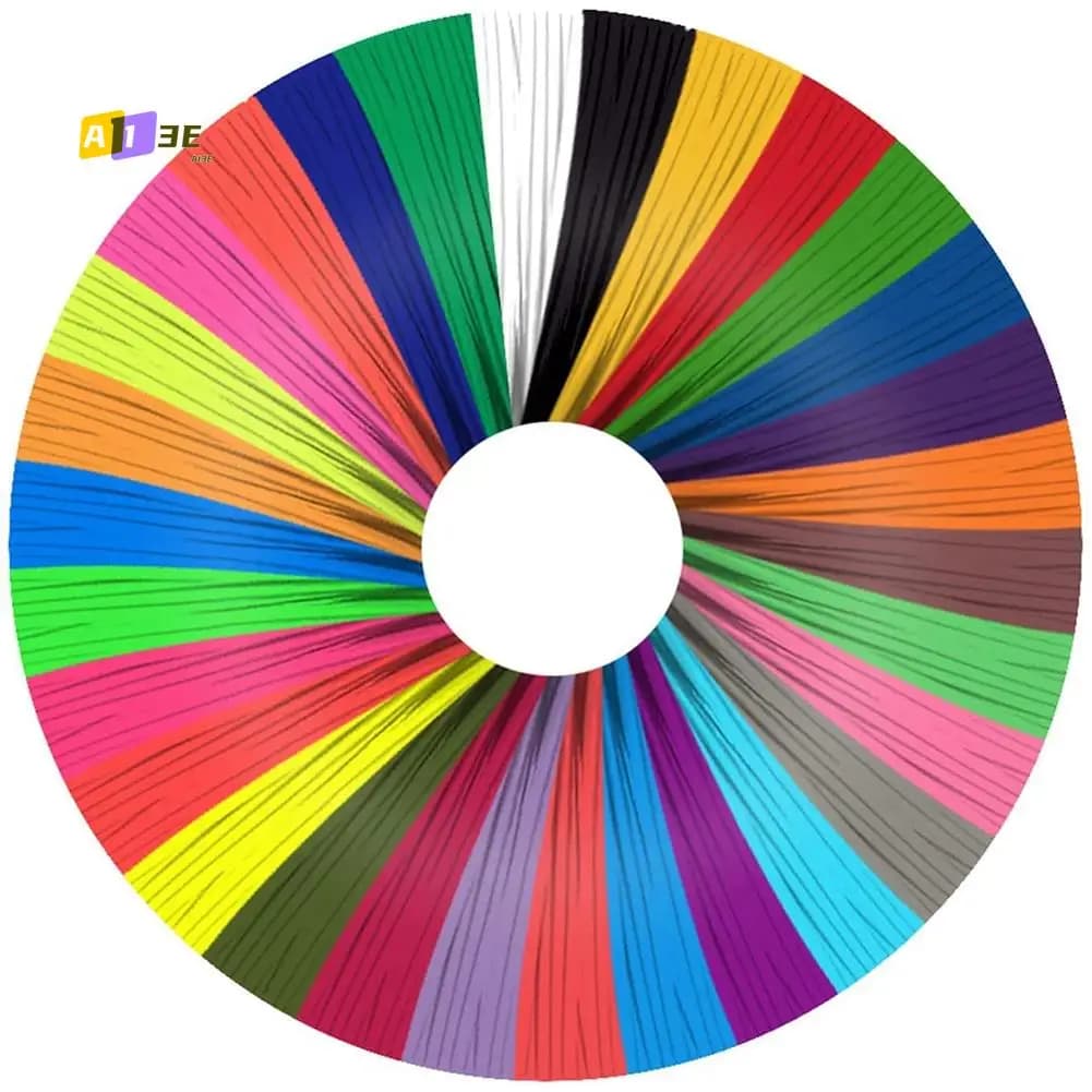 A13E-3D 30 Colors Filament for 3D PLA 1,75mm Pen, Non-toxic, Smooth Printing Papers