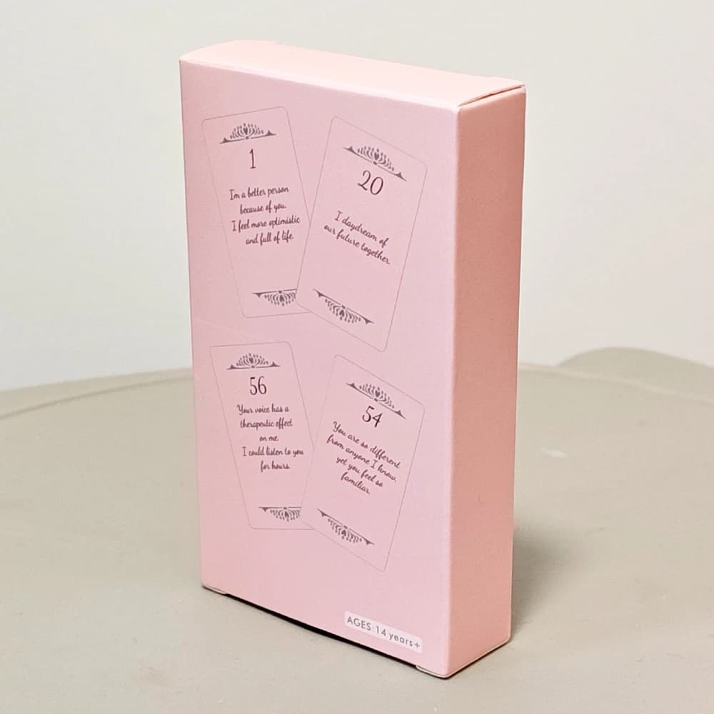 Mazzo di Carte Oracolo dell'Amore dell'Anima Gemella 10.3*6cm, 56 Carte Romantiche per Letture di D'anima Gemella, Eleganti Carte Oracolo Rosa