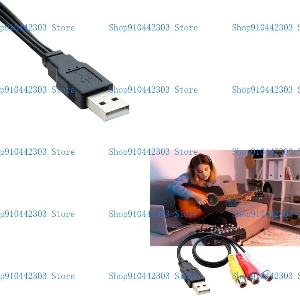 Adattatori compositi da USB a 3RCA da L4MD COSTRUZIONE PVC flessibile per uso multimediale