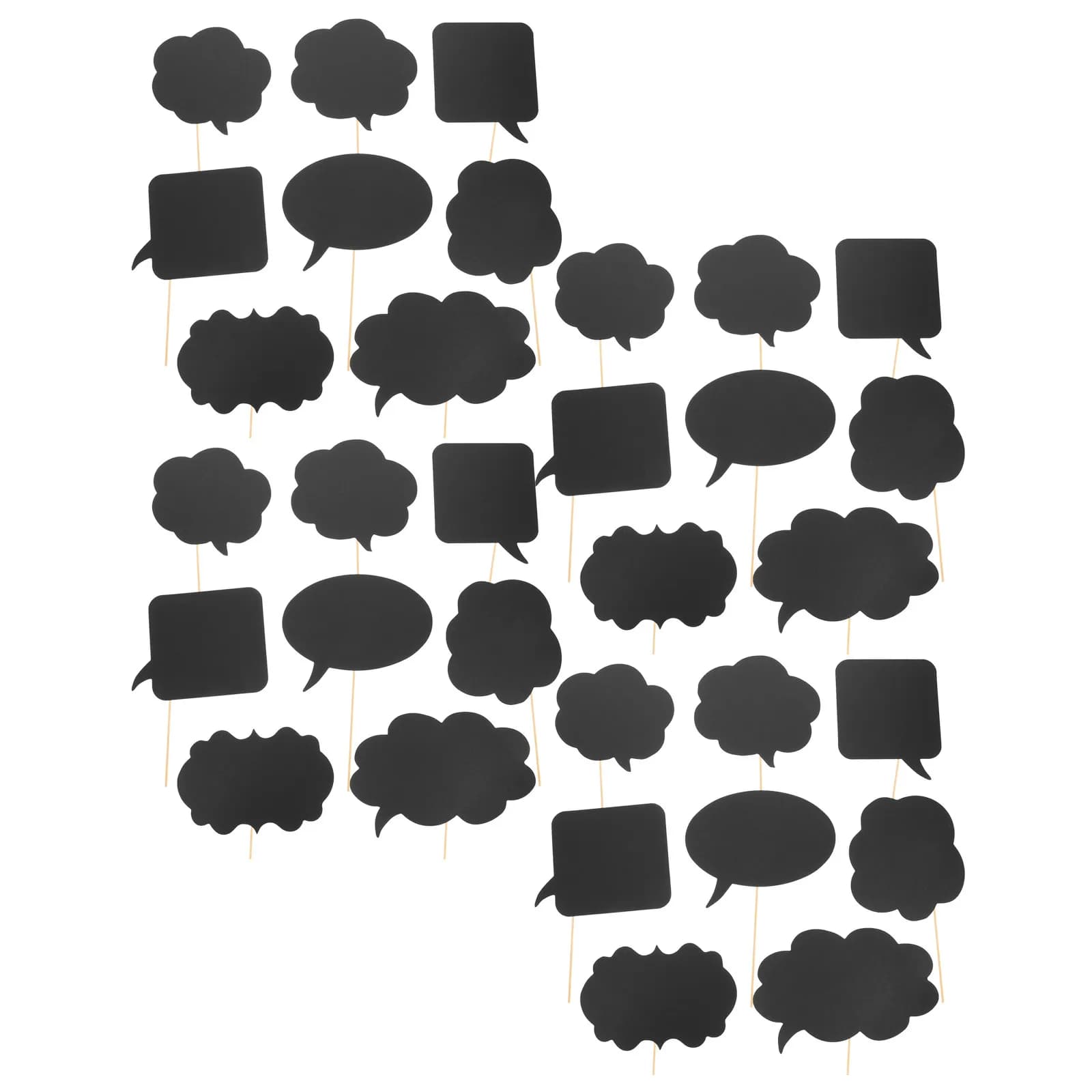 40Pcs Chalkboard Sign Photo Booth Props Blank Writable Reusable Signs with Chalk Sticks for Wedding Selfie Props Bridal Shower