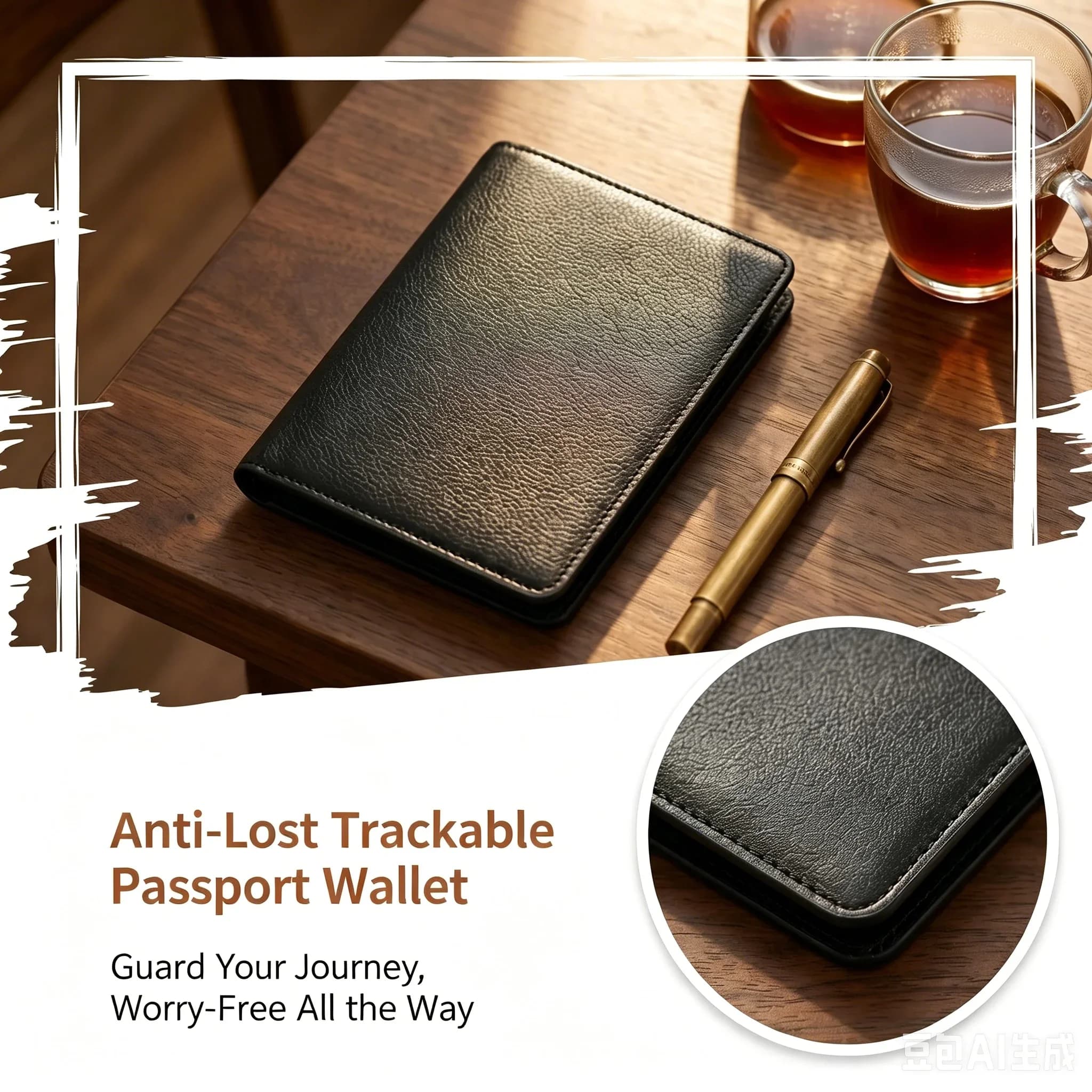 Smart Passport Cover Card Holder Positioning device Anti Lost Device Precise Global Positioning For Apple Find My