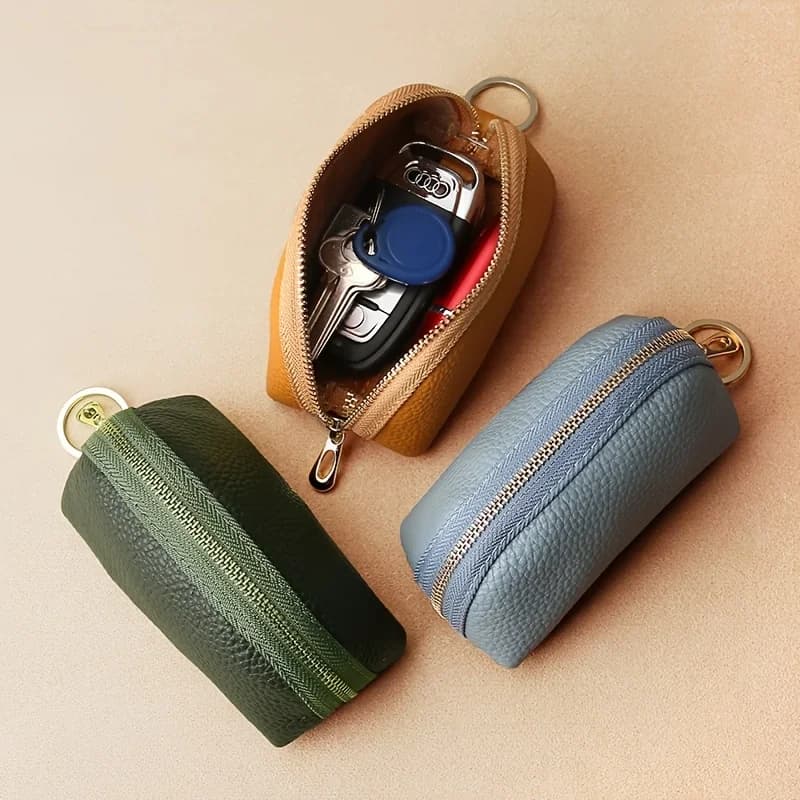 1 mini portafoglio da donna, piccolo portamonete, portachiavi per auto - custodia organizer multifunzionale, custodia per auricolari