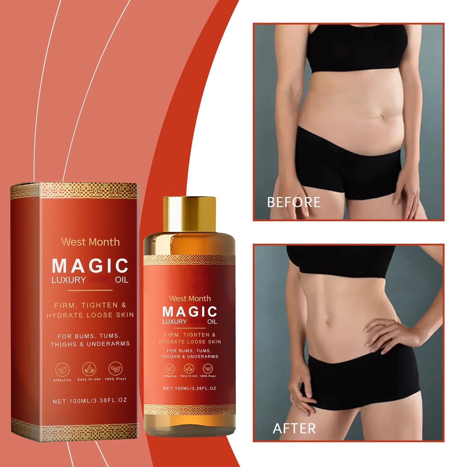 Olio Corpo Rassodante Idratante per Pelle Secca, Riparazione Barriera Cutanea, Cura e Massaggio Rilassante, Effetto Lifting e Levigante