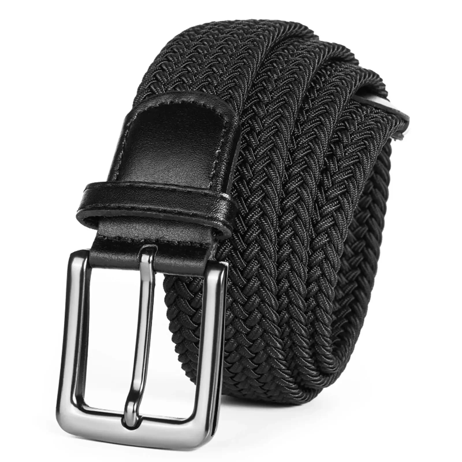 Cinture elastiche da uomo intrecciate elastiche 1 confezione, cintura intrecciata da uomo per pantaloni Casual da Golf camicie Jeans comodi