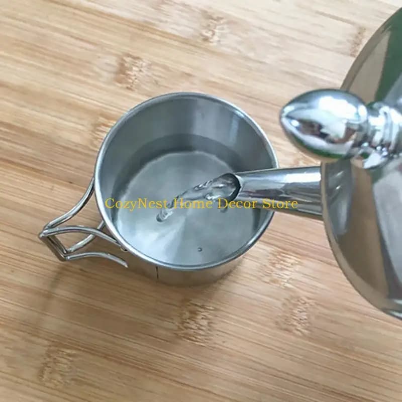 92MF Manico pieghevole Bicchiere da birra Ispessimento Campeggio Trekking Tazza da viaggio 220/330/500ml