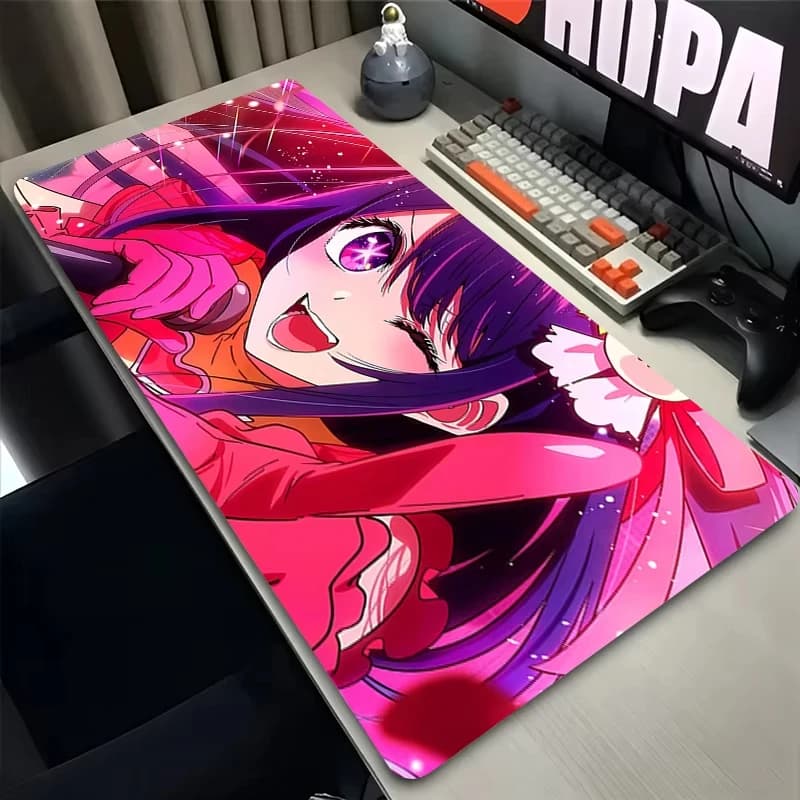 Anti-slip PC Mouse Mat in Rubber, Cute and Fun, for Laptop, Gamer, Keyboard, Office, Computer, Gaming, O-oshi No Ko, Desk Mat