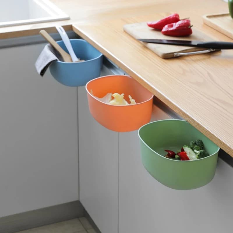 Cestino per rifiuti da cucina sospeso contenitore per rifiuti in plastica di grande capacità in stile europeo
