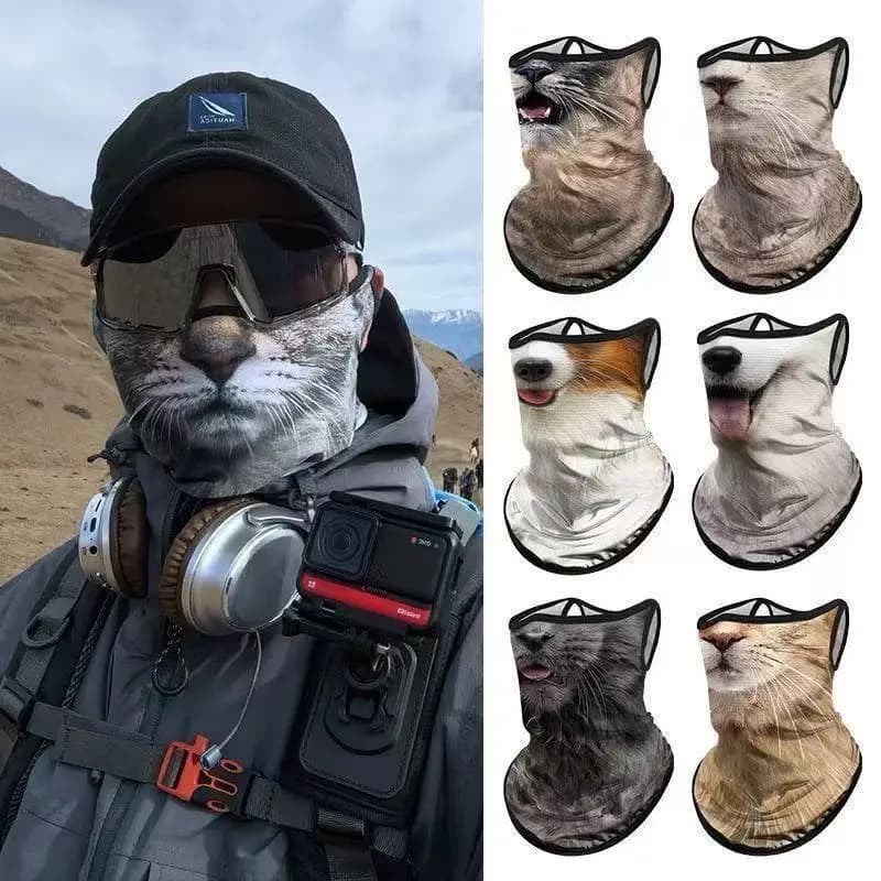 3d Cat Dog Animal Cute Passmontagna Motocross Ski Snowboard Hat Helmet Biker Scaldacollo Beret for face Cycling Copricapo