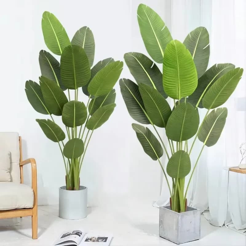 Wholesale Artifical Bird of Paradise Plants Green Artificial Tree Artificial Greenery Potted Bonsai for Indoor Home