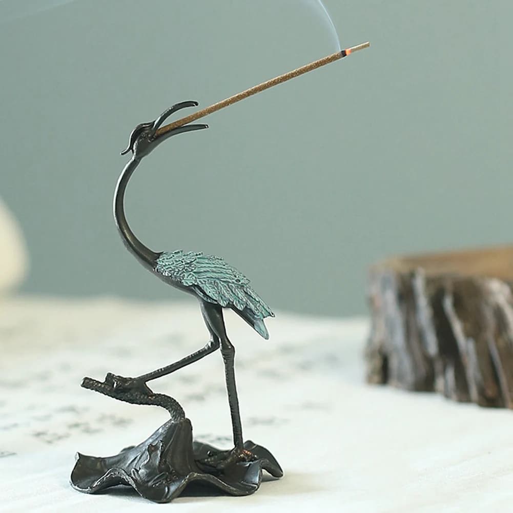 RANA Retro Gru Bastone di Incenso Bruciatori di Incenso Bastone Cono Incensiere Supporto di Incenso Buddista Home Office Decorazione Artigianato C