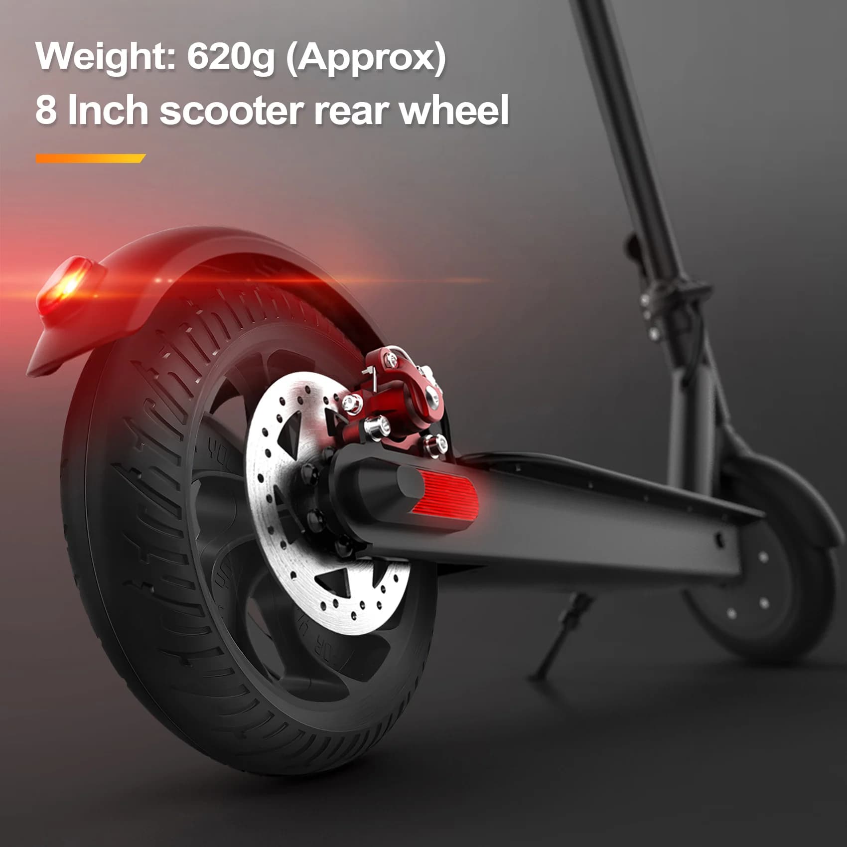 AS98-Ruota posteriore di ricambio per scooter elettrico Kugoo S1 S2 S3 Mozzo posteriore e pneumatici Accessori di ricambio