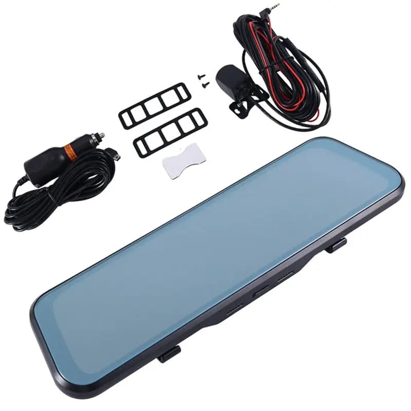 Specchietto Retrovisore con Dash Cam 10 Pollici 1080P, Registratore di Guida Full HD a Doppia Lente, Telecamera per Auto