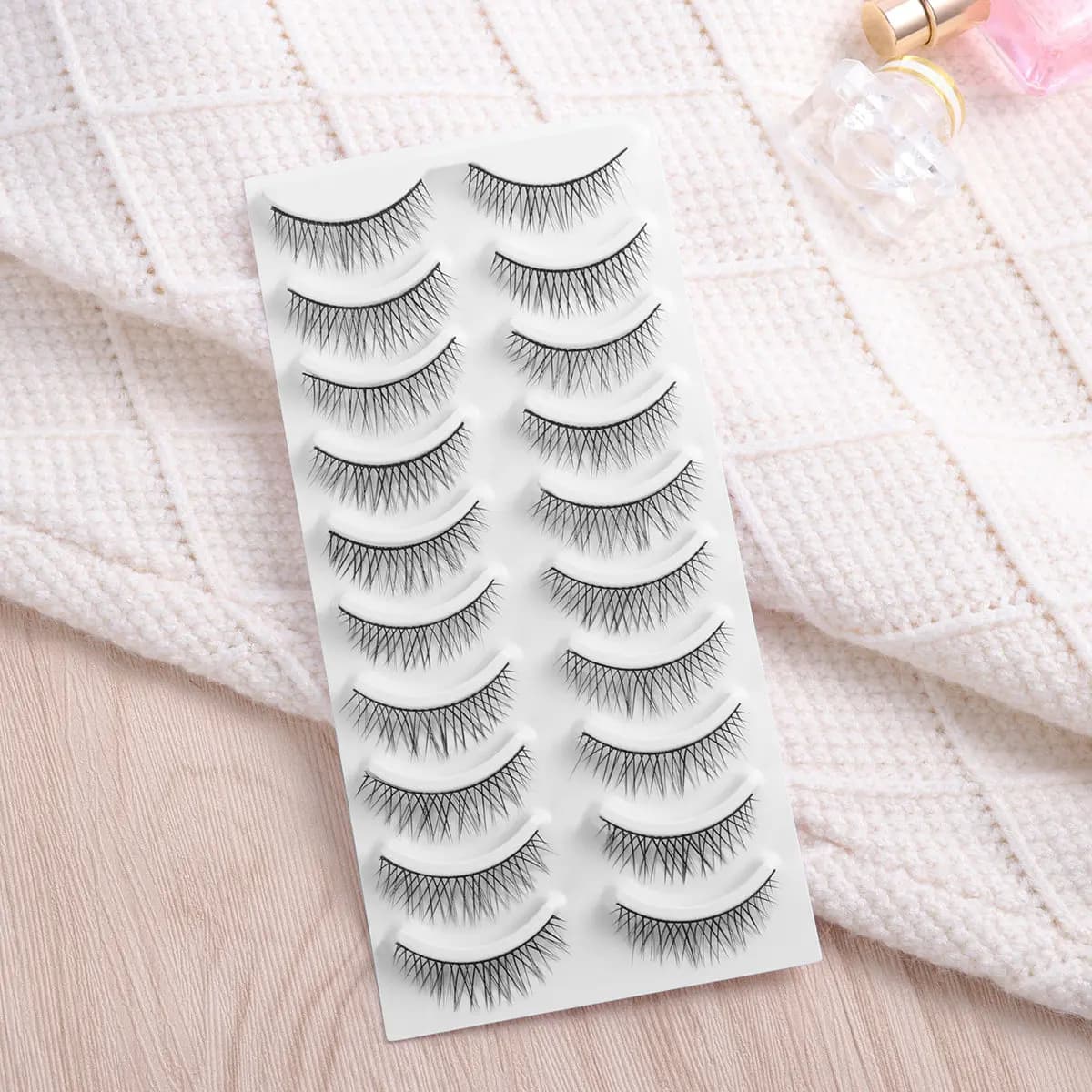 80 paia di ciglia finte lunghe e spesse, naturali, 8 stili, facili da rimuovere, trucco con ciglia finte per donne e ragazze adolescenti