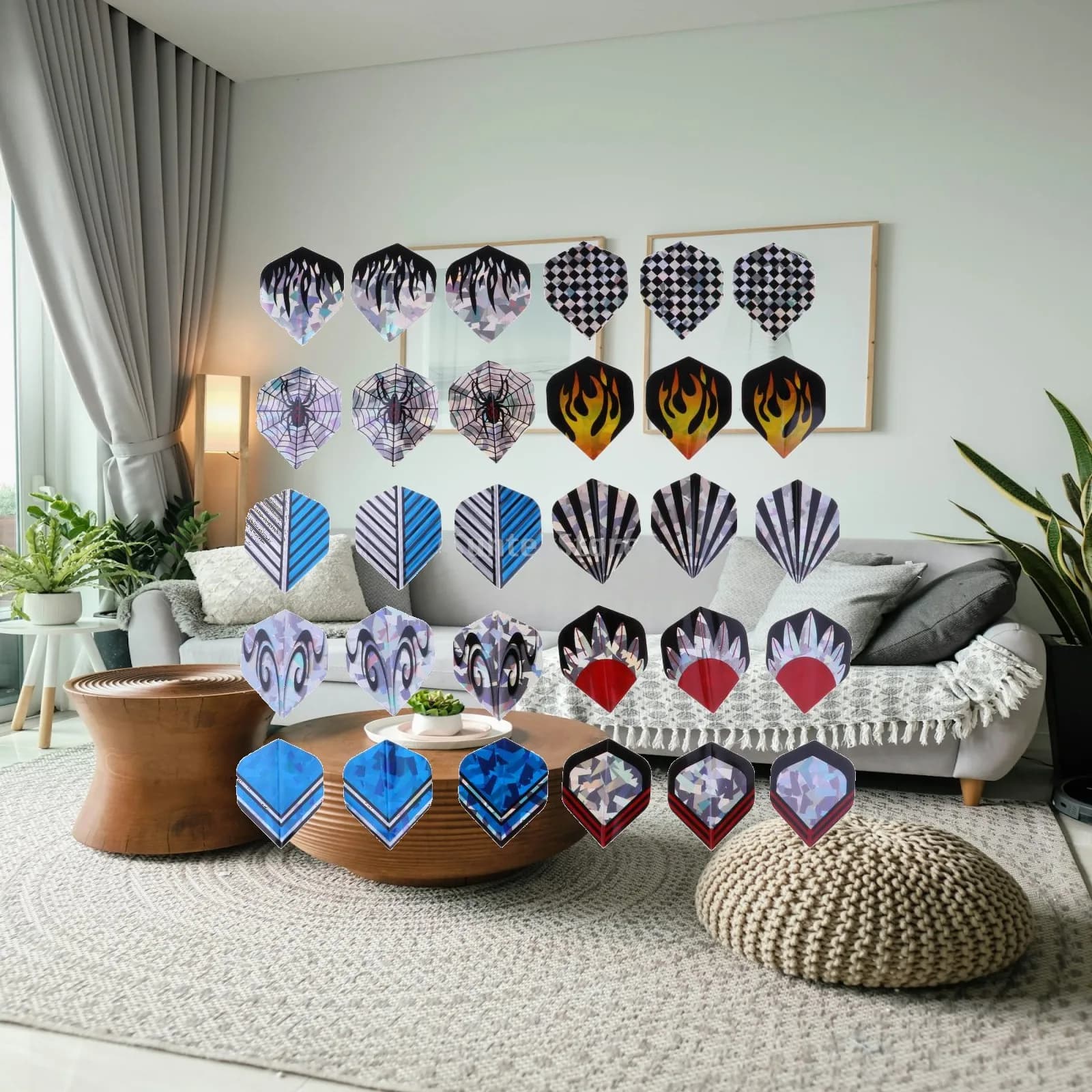 Assorted Dart Flights PET Durable Dart Tails Set Dart Supplies Replacement for Steel Tip Soft Tip Darts