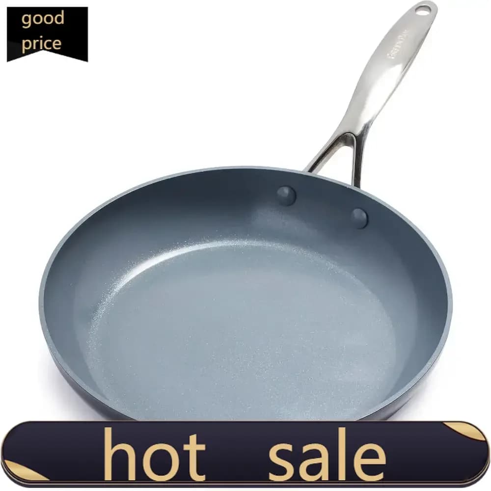 Padella Antiaderente da 11 Pollici, Prezzo Promozionale, Pentola in Alluminio Anodizzato Duro, Compatibile con Induzione e Vari Piani Cottura, Lavabile in Lavastoviglie
