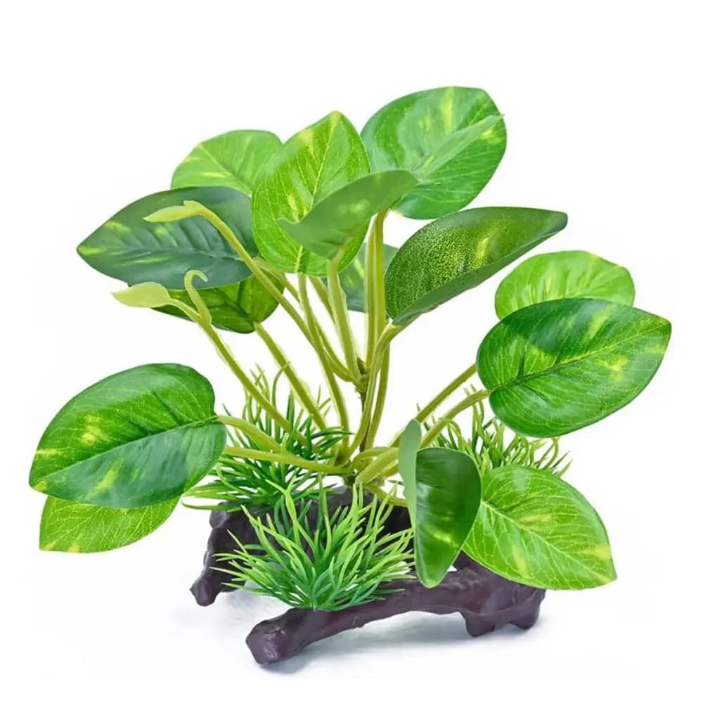 Small Artificial Water Grass Simulation Green Aquarium Aquatic Plants Plastic Underwater Plant Table Decoration with Sand