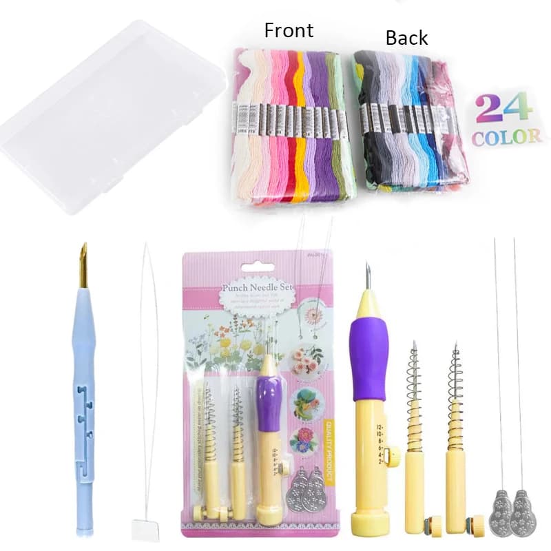 Adjustable Punch Needle Tool Kit DIY Rug Making Crafts Yarn Art Stitching Supplies Beginners Art Lovers