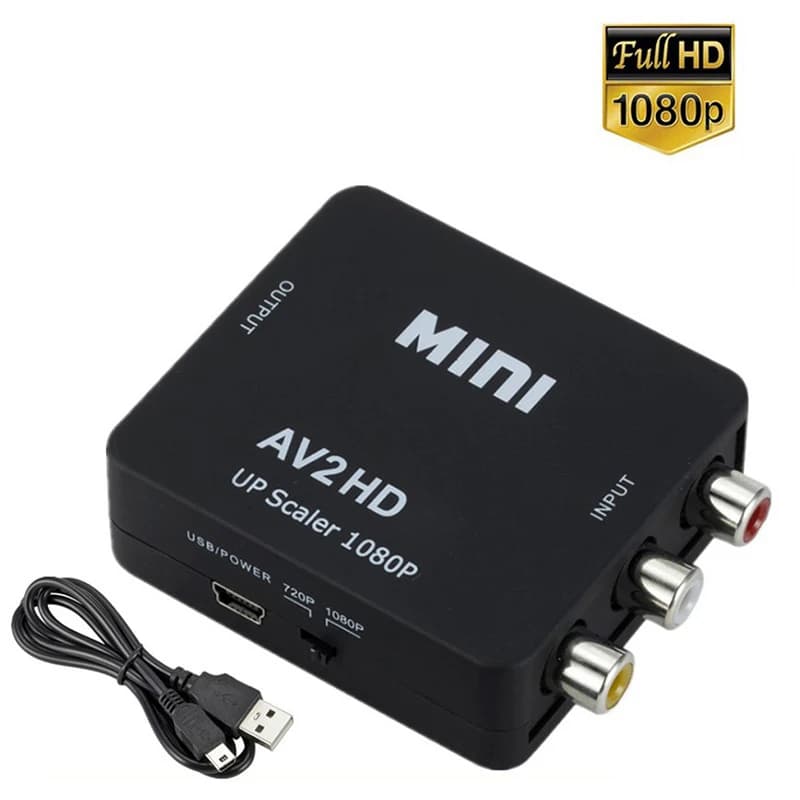 HDMI-compatible adapter with AV Converter HDMI-AV RCA Converter AV Composite Video Converter AV 1080P RCA for HDTV PC projector
