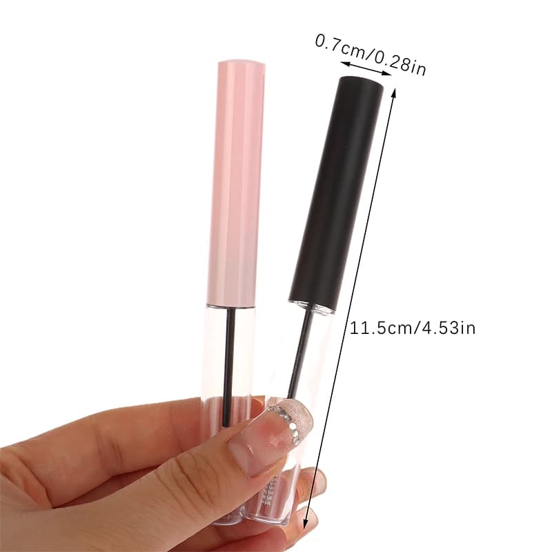 NEW Empty Tube for Mascara with 5ML Super Slim Brush, Empty Flacon with Smooth Color, Cosmetic Container Rechargeable for Mascara and Eyeliner