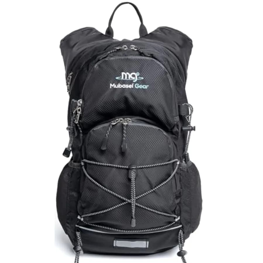 Zaino Idratazione Isolato con Sacca d'Acqua da 2L, Zaino Leggero da 22L per Escursionismo, Borsa da Trekking per Uomo e Donna