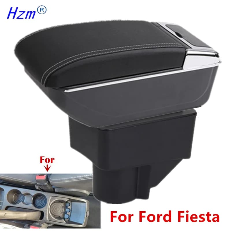 Central Storage box For Ford Fiesta Armrest Box For Ford Fiesta 3 2011-2018 Car Armrest box Dedicated Retrofit Car Accessories