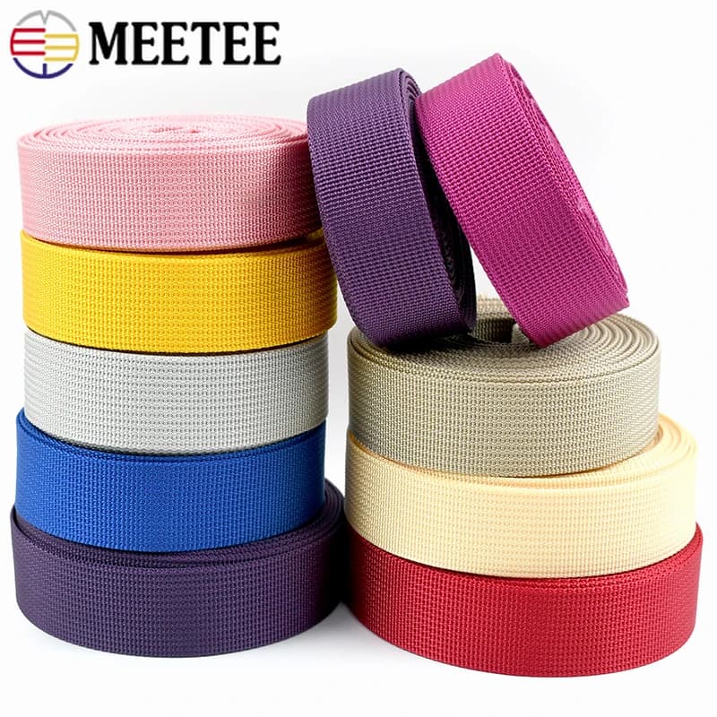 5 metri 20-38mm Nastro in nylon per borsa Cintura di sicurezza Fascia per nastro Zaino Cinghia Bias Vincolante Cucito fai da te Accessori per abbigliamento