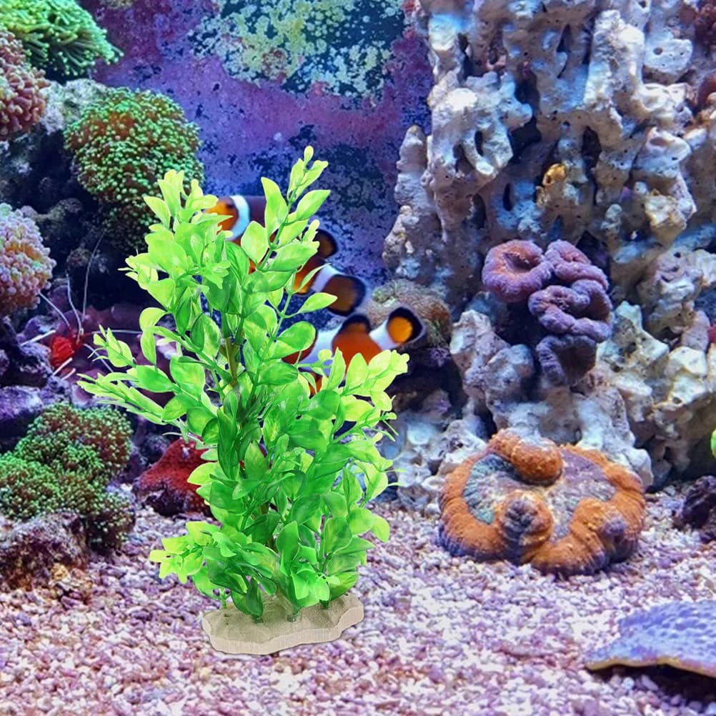 2 Pezzi Piante Artificiali per Acquario, Decorazione Luminosa per Vasca, Piante Acquatiche Realistiche, Accessori per Piccoli Acquari