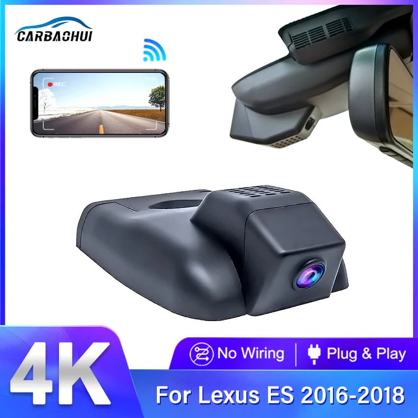DVR for Lexus ES Series ES350 ES240 ES300 ES330 ES300H 2016-2018 Plug and play Car Camera 4K Dash Cam Driving Recorder