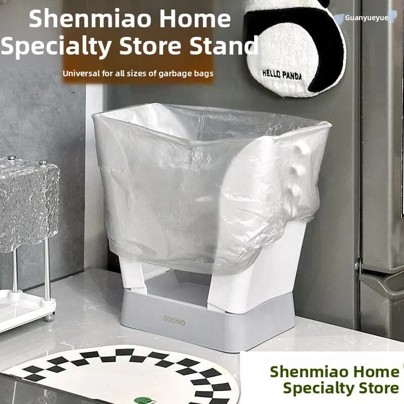 Kitchen Trash Can Stand Adjustable Living Room Narrow Bag Holder Home Use Dustbin without Cover Tabletop Storage Bucket