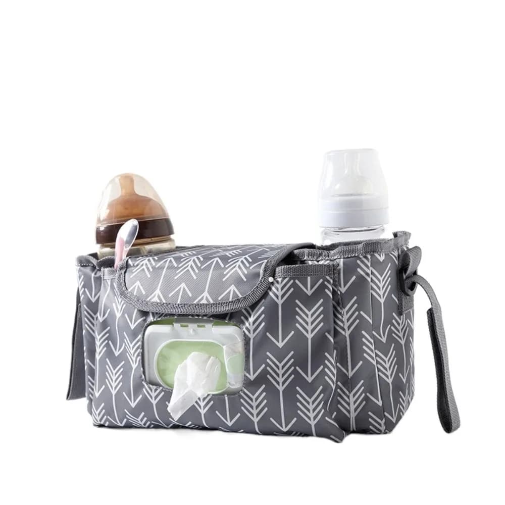 Borsa per passeggino multifunzionale di grande capacità con tasche multiple Borsa per appendere salviette umidificate per la cura del bambino impermeabile