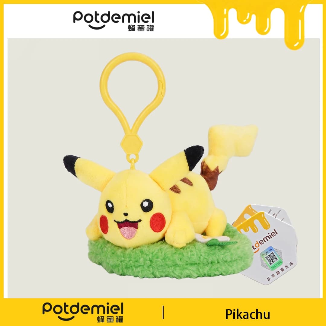 Potdemiel Pokemon Pikachu Plush Key Charm Backpack Pendant Purse Hanger Handbag Charm Daily Carry Kid Holiday Souvenir Gift