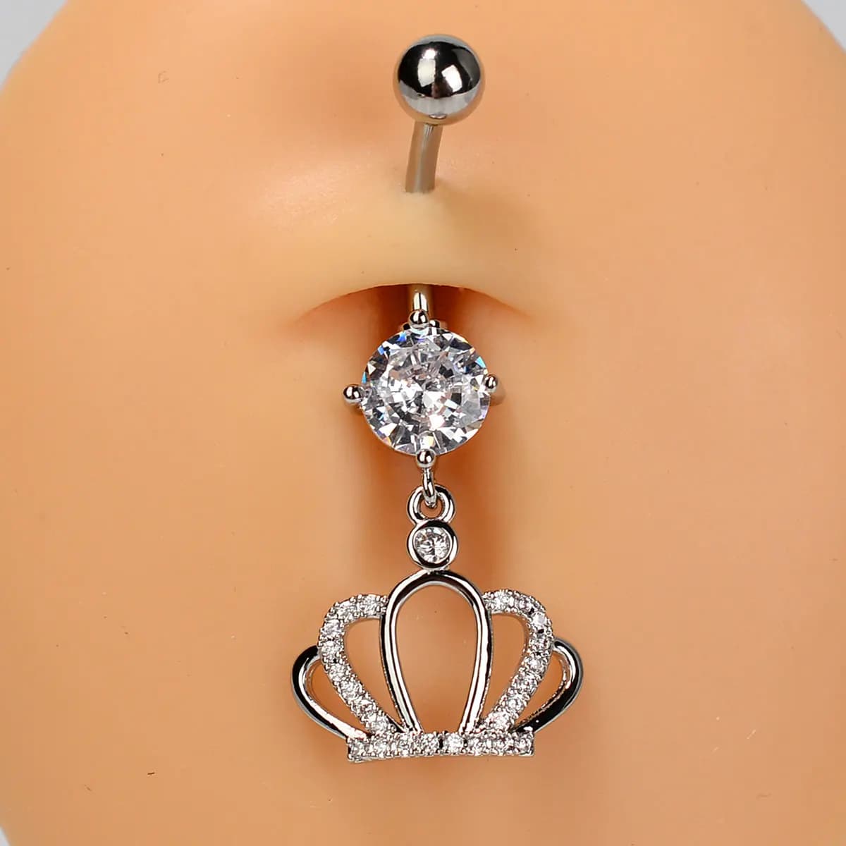 2023 moda cristallo strass corona ombelico Piercing in acciaio inox ombelico anello donna ragazze gioielli per il corpo Nombril