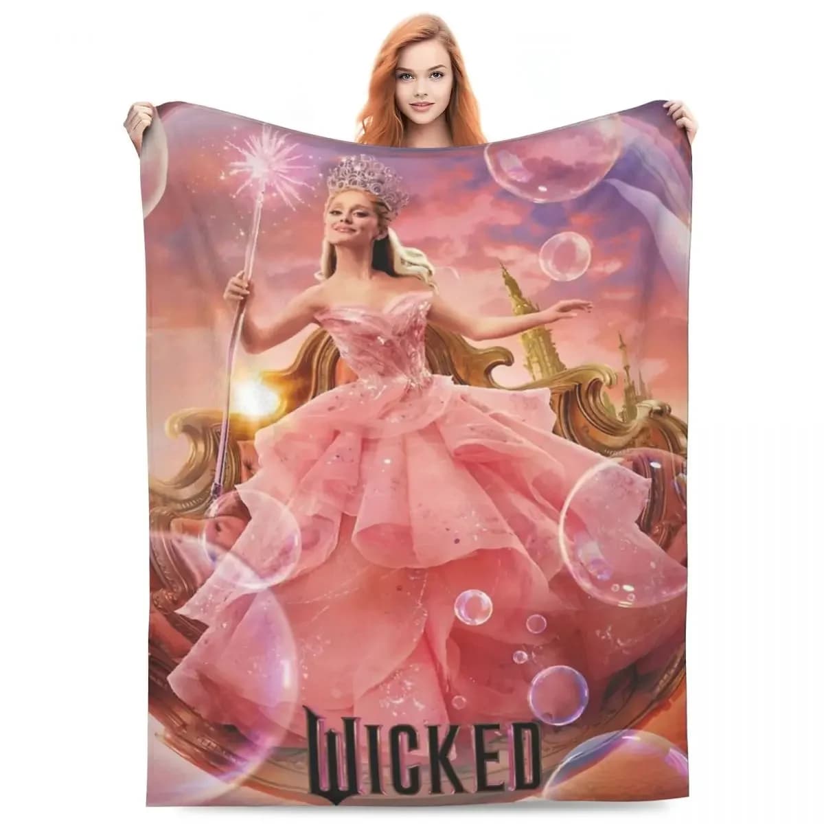 Micked Musical Movie Glinda Poster Merch Coperte Coperta da tiro per divano in flanella Rilassati caldi per copriletti da esterno